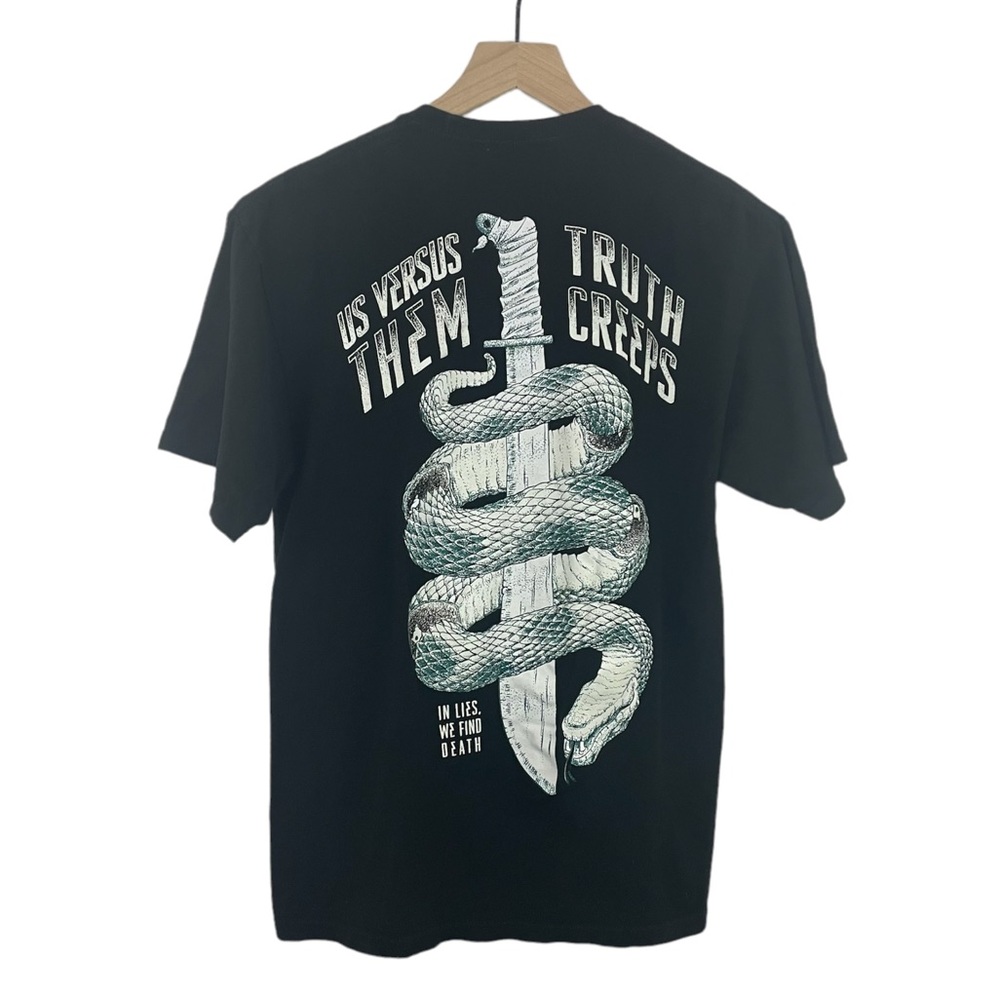 Us Versus Them Men’s Graphic Tee Black Serpent